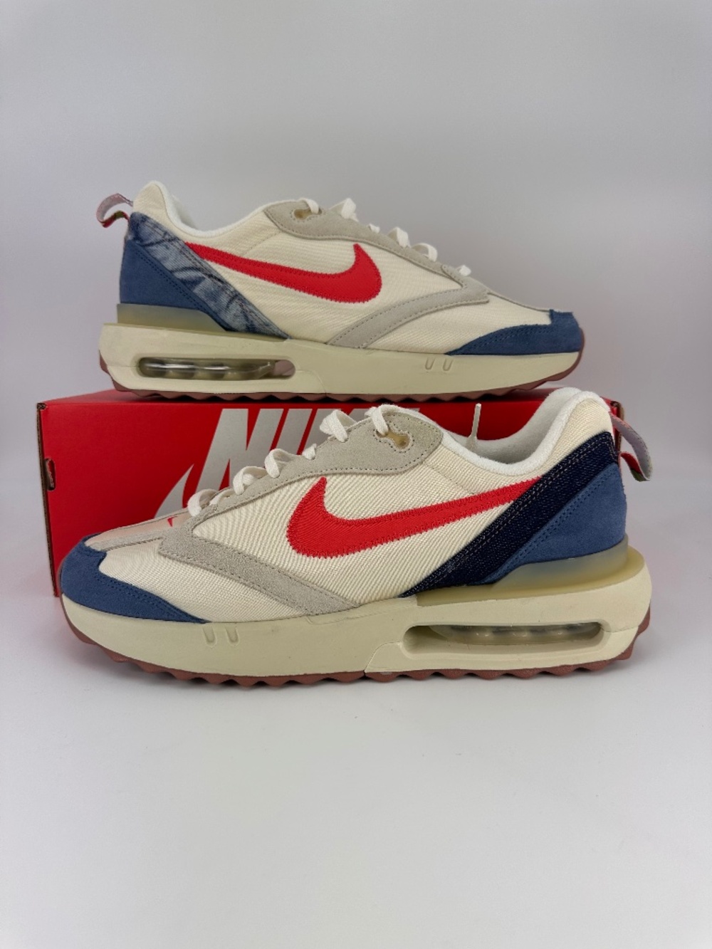 Nike Air Max Dawn Coconut Milk Track Red Running Sneakers DV1487-162 Men's Sizes